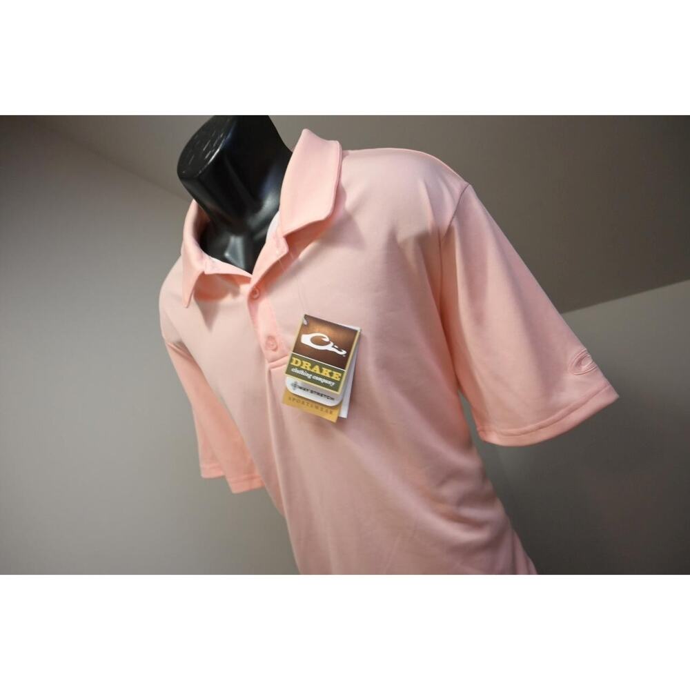 Drake Waterfowl Polo Shirt Hunting Camping Hiking Short Sleeve Mens Large NWT‎